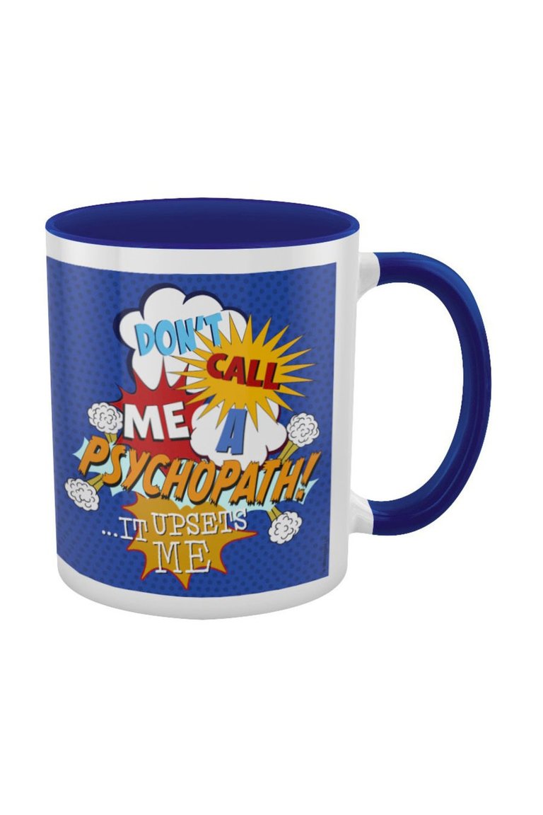 Grindstore Don´t Call Me A Psychopath Inner Two Tone Mug (White/Blue) (One Size) - White/Blue