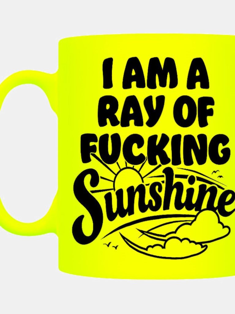 Grindstore I Am A Ray of Fucking Sunshine Neon Mug (Yellow/Black) (One Size) - Yellow/Black