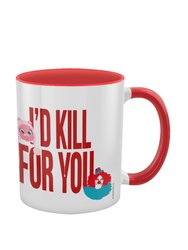 Grindstore I´d Kill For You Clown Inner Two Tone Mug (White/Red/Pink) (One Size) - White/Red/Pink