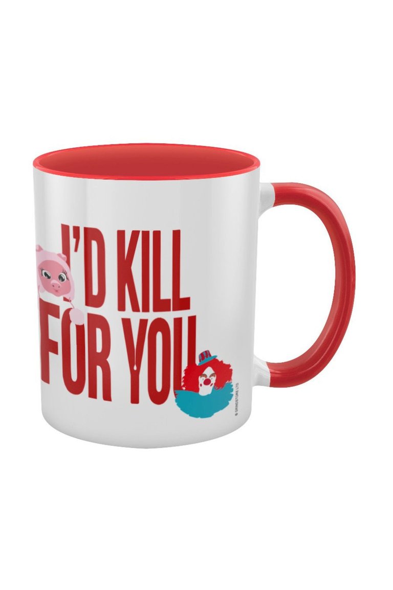 Grindstore I´d Kill For You Clown Inner Two Tone Mug (White/Red/Pink) (One Size) - White/Red/Pink