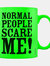 Grindstore Normal People Scare Me Neon Mug (Green/Black) (One Size)