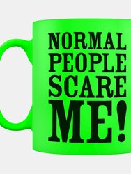 Grindstore Normal People Scare Me Neon Mug (Green/Black) (One Size) - Green/Black