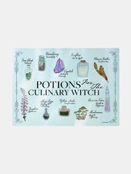 Grindstore Potions For The Culinary Witch Rectangular Chopping Board - Blue/Black