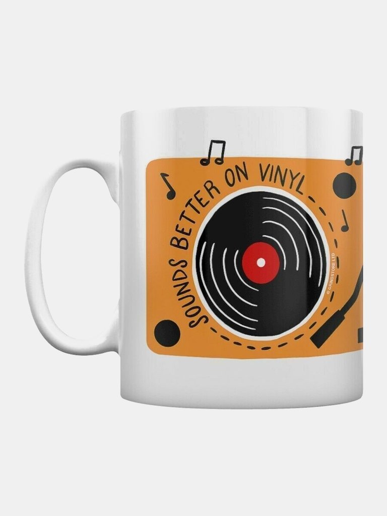 Grindstore Sounds Better On Vinyl Mug (White/Orange/Black) (One Size)