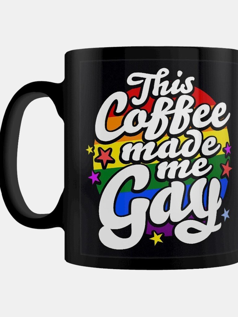 Grindstore This Coffee Made Me Gay Mug (Black/Multicolored) (One Size) - Black/Multicolored
