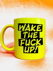 Grindstore Wake The Fuck Up Neon Mug (Yellow/Black) (One Size)