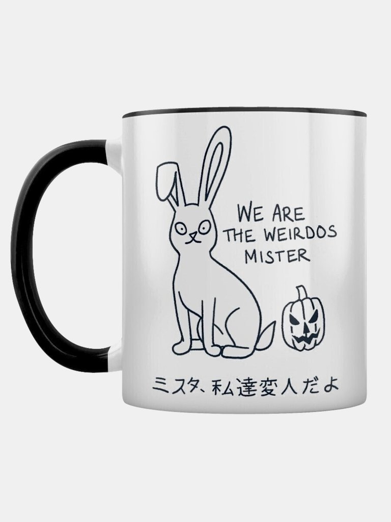 Grindstore We Are The Weirdos Mister Kawaii Bunny Mug (Black/White) (One Size)
