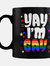 Grindstore Yay I´m Gay Mug (Black/Multicolored) (One Size) - Black/Multicolored