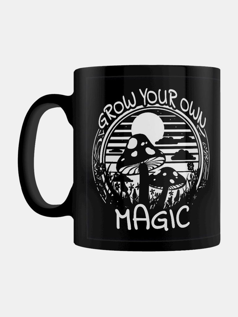 Grow Your Own Magic Mushrooms Mug- One Size - Black