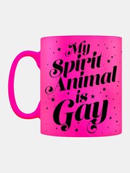 My Spirit Animal Is Gay Mug - One Size - Neon Pink/Black