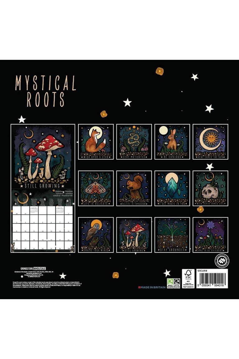 Mystical Roots 2023 Calendar - Black