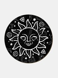 Pentagram Sun Coaster - One Size - Black/White