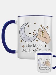 The Moon Made Me Do It Inner Two Tone Mug - One Size - White/Blue