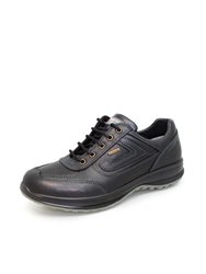 Mens Airwalker Leather Walking Shoes - Black