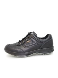 Mens Airwalker Leather Walking Shoes - Black