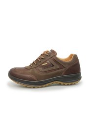 Mens Airwalker Leather Walking Shoes - Tan