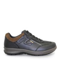 Mens Arran Leather Walking Shoes - Black