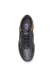 Mens Arran Leather Walking Shoes - Black