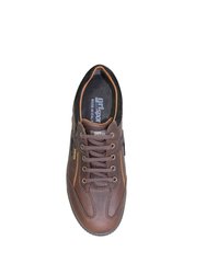 Mens Arran Leather Walking Shoes - Brown