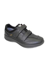 Mens Lewis Leather Walking Shoes - Black