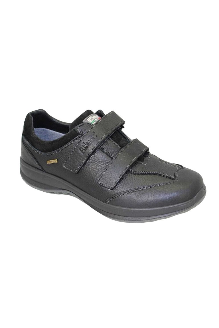 Mens Lewis Leather Walking Shoes - Black