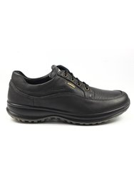 Mens Livingston Leather Walking Shoes - Black - Black