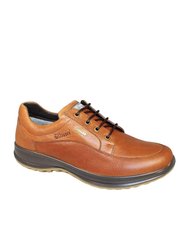 Mens Livingston Leather Walking Shoes - Tan - Tan