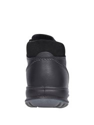 Mens Lomond Leather Walking Shoes - Black