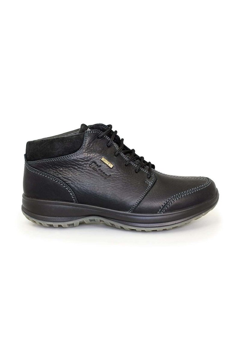 Mens Lomond Leather Walking Shoes - Black