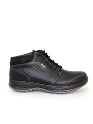 Mens Lomond Leather Walking Shoes - Black