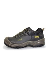 Mens Worker Leather Safety Shoes (Black)