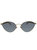 Cat-Eye Metal Sunglasses With Grey Lens