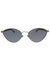 Cat-Eye Metal Sunglasses With Grey Lens