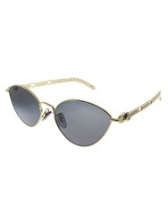 Cat-Eye Metal Sunglasses With Grey Lens - Gold