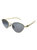 Cat-Eye Metal Sunglasses With Grey Lens - Gold