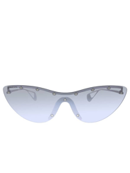 Cat-Eye Metal Sunglasses With Mirror Lens