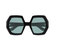 Gucci Octagon Sunglasses - Black-Green