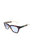 Rectangle Acetate Sunglasses With Blue Lens In Tortoise/ Havana - Tortoise/ Havana