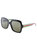 Square Acetate Sunglasses With Brown Lens - Black