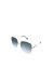 Square Metal Sunglasses With Grey Gradient Lens