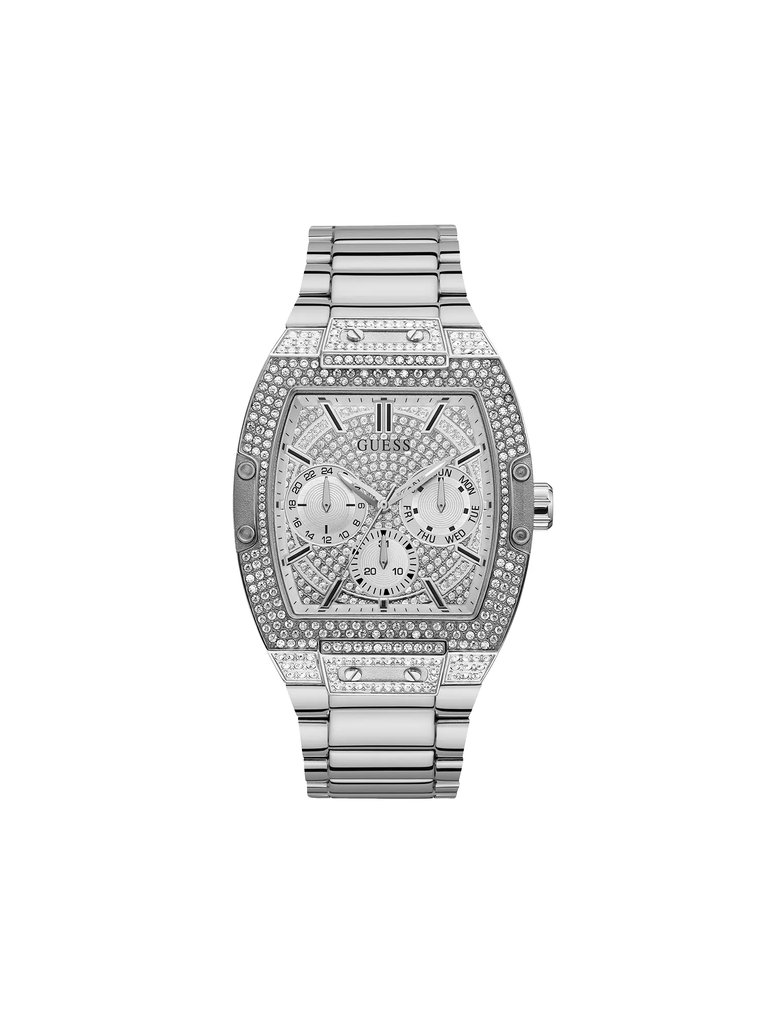 Mens GW0094G1 Crystal Accented Stainless Steel Watch - Silver