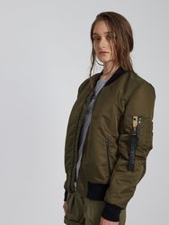 SIGNATURE BOMBER JACKET - Olive