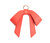 Cottontail Bow - Coral Leather Bag Charm - Coral