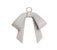 Cottontail Bow - Light Grey Leather Bag Charm - Light Gray