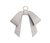 Cottontail Bow - Light Grey Leather Bag Charm - Light Gray