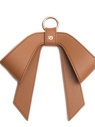Cottontail Bow - Tan Leather Bag Charm - Tan
