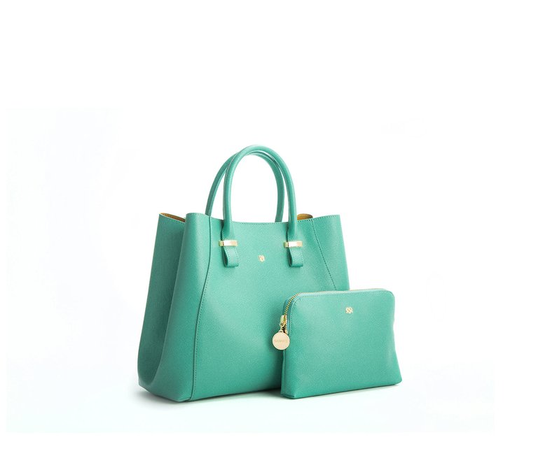 Jane - Tiffany Blue Vegan Leather Satchel