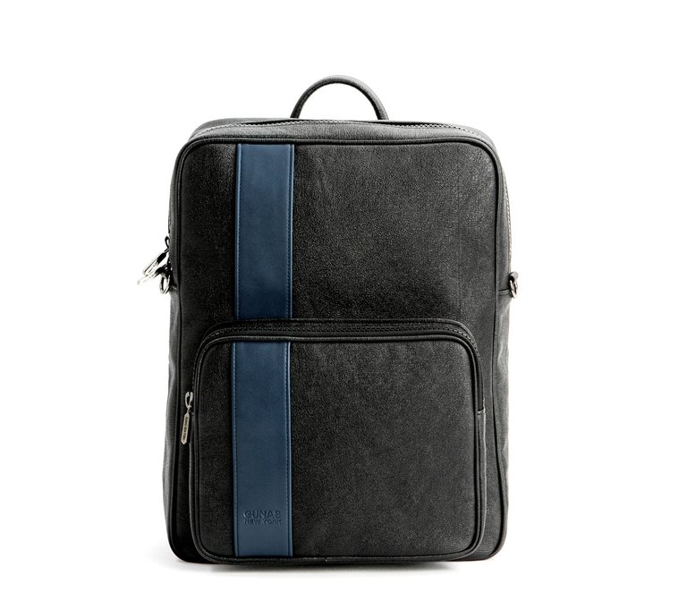 Jared - Blue Vegan Leather Men's Backpack - Blue