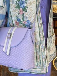 Kate - Lilac Vegan Basket Weave Bag