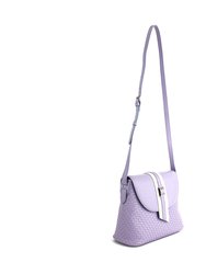 Kate - Lilac Vegan Basket Weave Bag